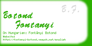 botond fontanyi business card